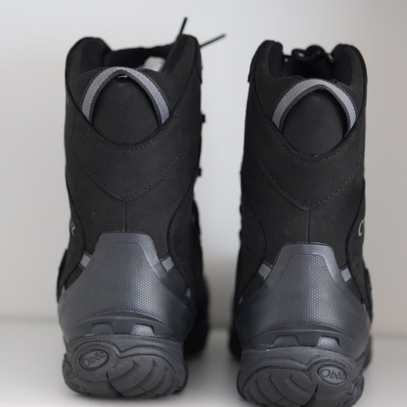 Oboz Bridger 10" Insulated Winter Snow B-Dry Waterproof Black Boots Men 10 - Picture 3 of 4